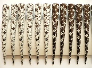 8/244-1,00 Rogi motyle biało czarne, 2 szt.