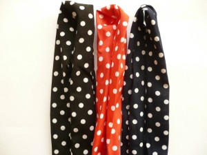 10/023-3,00 Przepaska Pin Up na druciku - grochy