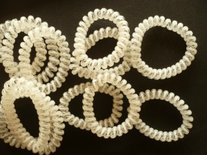 5/249-0,70 Gumki spiralki duże białe