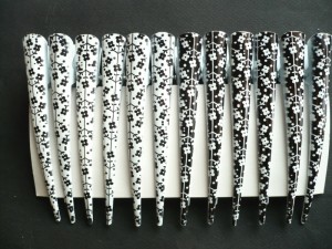 8/237-1,00 Tukany, rogi - biało czarne, 2 szt.