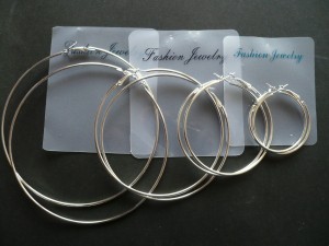 A/110A-2,00 Kolczyki koła srebrne  8 cm