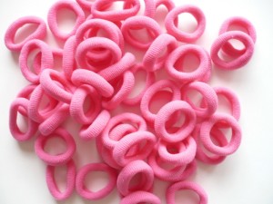 5/016B-5,00 Frotki gumki silikonowe 2,5 cm - różowe