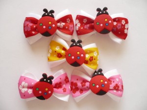 11/005-2,20 Kokardka z biedronką 5 szt