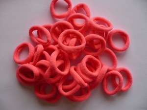 5/016F-5,00 Gumki 2,5 cm, koralowy róż - 50 szt.