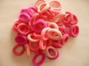 5/016H-5,00 Gumki frotki małe różowe 2,5 cm - 50 szt.