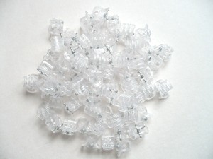 3/434-0,16 Krabiki mini plastikowe przezroczyste