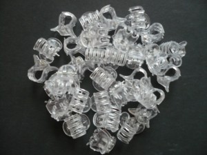 3/421A-0,18 Krabiki przezroczyste plastikowe 50 szt.