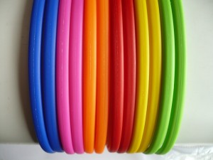 1/040A Opaski kauczukowe  2 kolorowe - 6 szt.