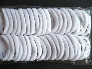 5/166K-0,30 Gumki z silikonem białe 4,5 cm - 24 szt.