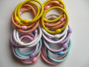 5/082B-0,35 Gumki z klipsem - pastelowe