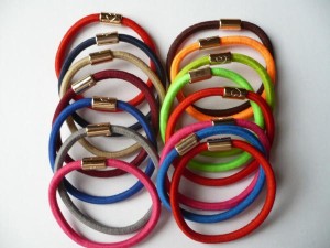 5/190-0,30 Gumki cienkie kolorowe z klipsem